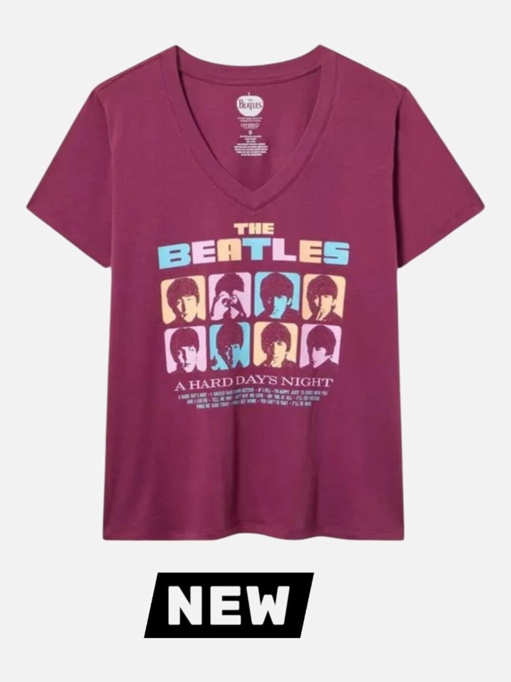 New!!! The Beatles “A Hard Day’s Night” V-Neck Tee - Torrid - Size 2x - Picture 2 of 7